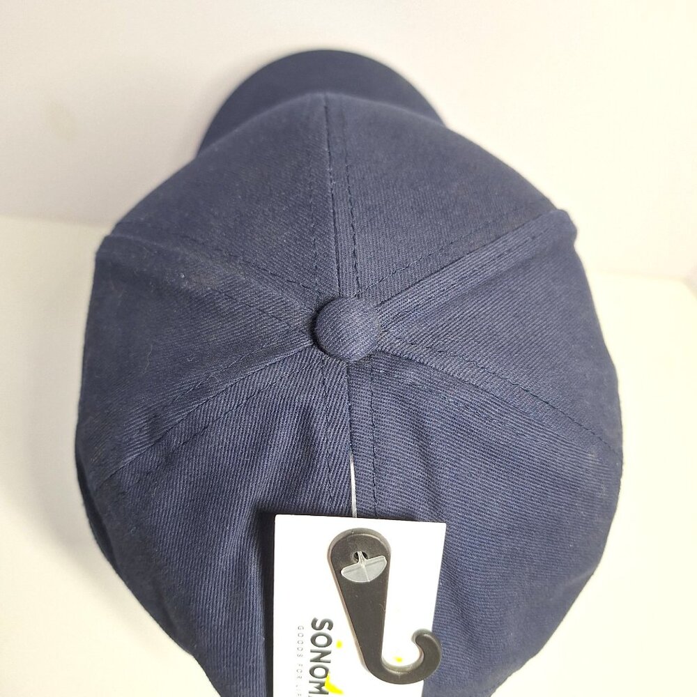 Cool Cat Lady Sonoma Womens Adjustable Baseball Cap Navy Embroidered 100% Cotton - Picture 7 of 9